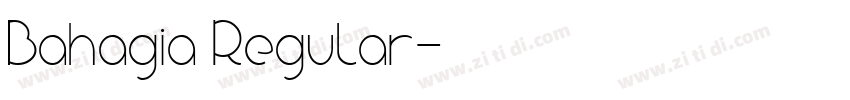 Bahagia Regular字体转换